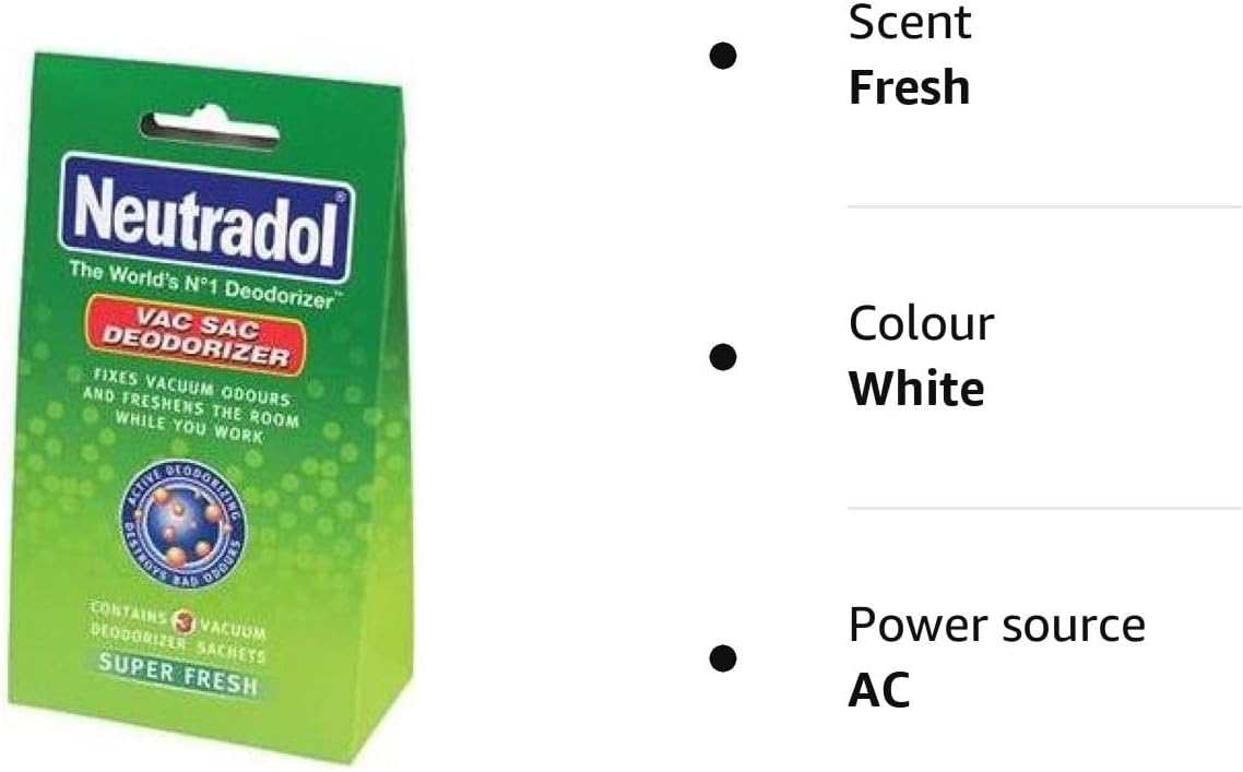 Neutradol Super Fresh Vacuum Deodorizer Satchets (Pack of 6)