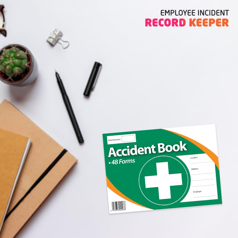 1ABOVE Workplace Accident Record Book - A5 Size, 48 Forms for Incident Recording System 5
