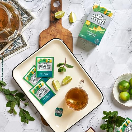 Ahmad Tea Peppermint & Lemon Fruit & Herbal Infusion - 20 Tea Bags