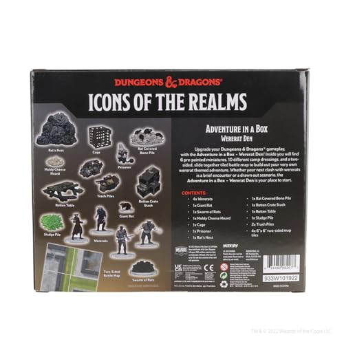 Wizkids D&amp;D Icons of The Realms Adventure in A Box Wererat Den Miniatur