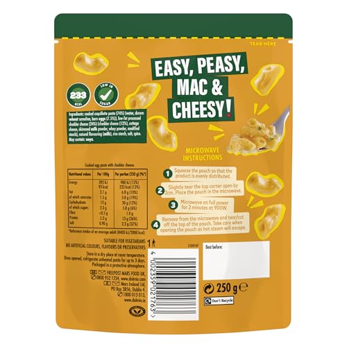 Dolmio Feasts Extra Cheesy Mac & Cheese Ready Meal - 6x 250g Microwave Pasta Meals