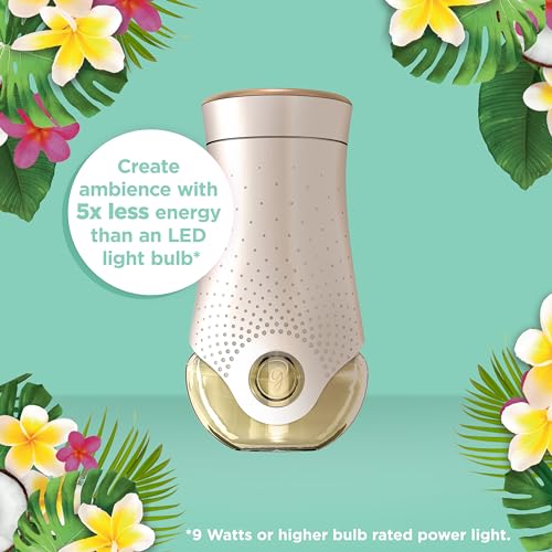 Glade - Tropical Blossoms Air Freshener Holder & Refill, Electric Scented Oil Diffuser with Essential Oils