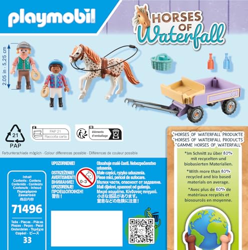 Playmobil 71496 Horses of Waterfall: Pony Carriage Playset for Kids 4+ 13