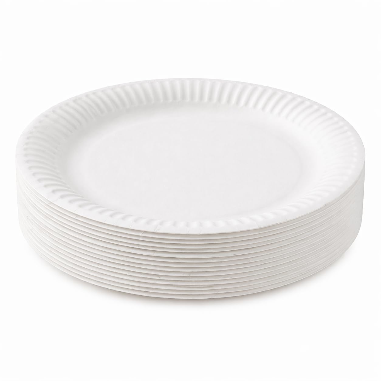 bar@drinkstuff White Paper Plates - Pack of 100 | 23cm Diameter | Disposable 1