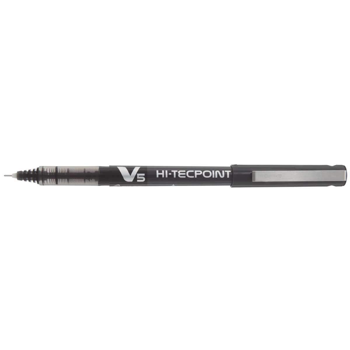 PILOT V5 Liquid Ink Rollerball Pen - 0.5mm Fine Tip, Black Ink, Pack of 12 2