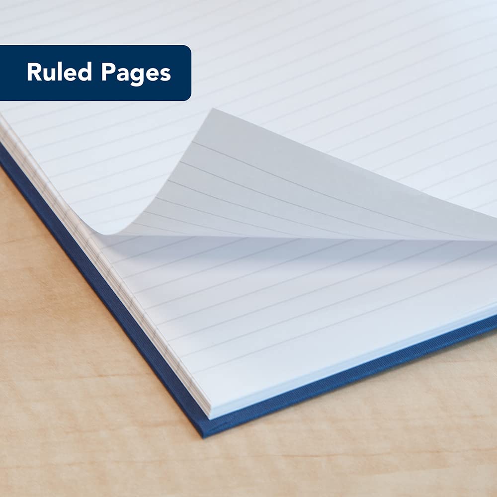 SUMMIT A5 Hardback Composition Notebook | 192 Ruled Pages | 70gsm Paper | Blue | Pack of 5 4