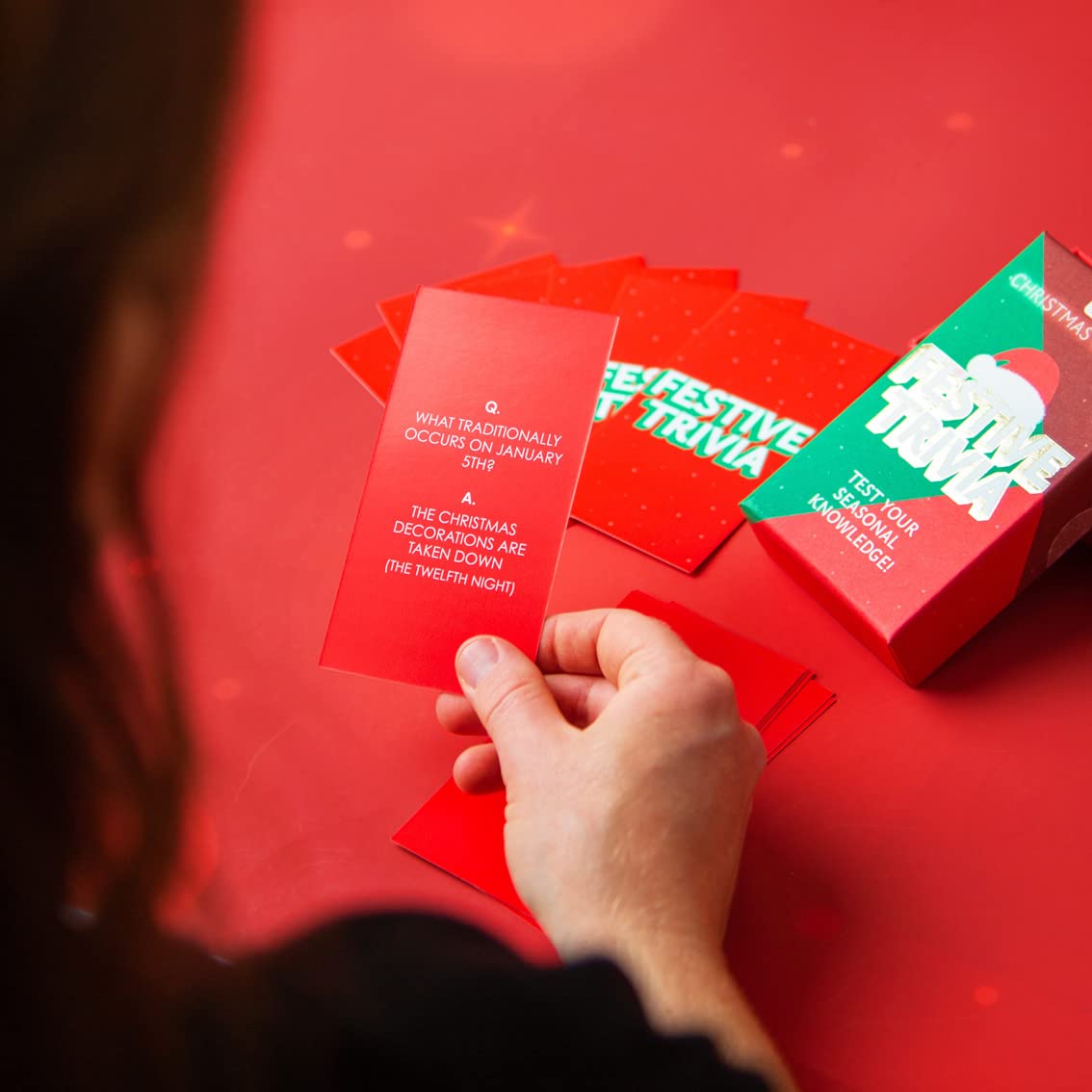 Talking Tables Christmas Trivia Game - Festive Quiz Card Game with 50 Questions 2