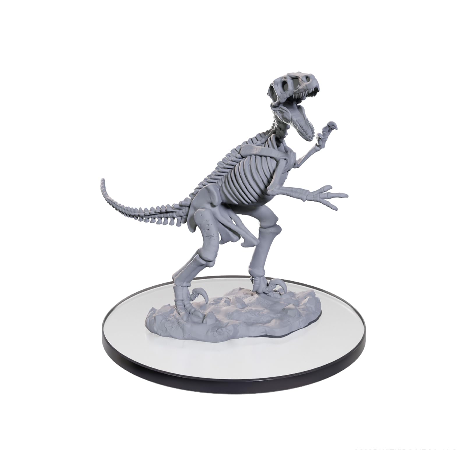 WizKids Deep Cuts Unpainted Miniatures - Skeletal Raptor | Ready to Paint Plastic Figure