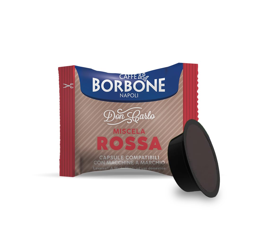 Caffè Borbone Don Carlo Red Blend Coffee Capsules - 100 Count for Lavazza A Modo Mio Machines 1