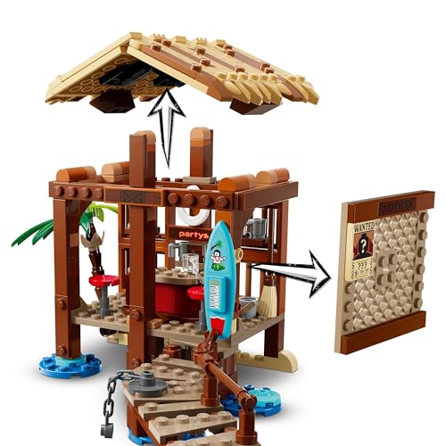 LEGO ONE PIECE Windmill Village Hut Toy with Boat, Luffy, Shanks & Makino - Building Set for Ages 8+ 9