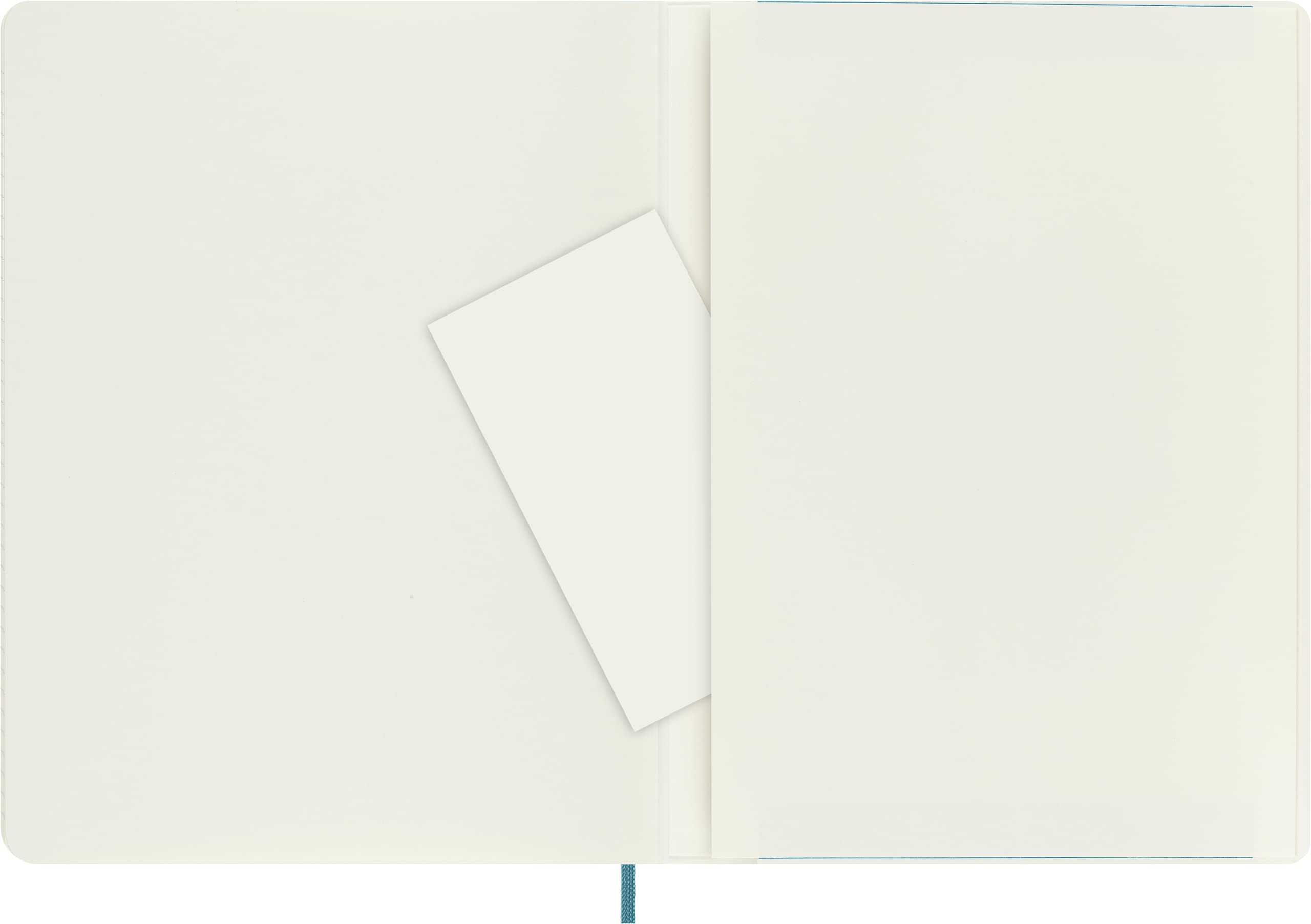 Moleskine Classic Ruled Paper Notebook - Soft Cover and Elastic Closure Journal - Color Reef Blue -X- Large 19 x 25 A4 - 192 Pages 4
