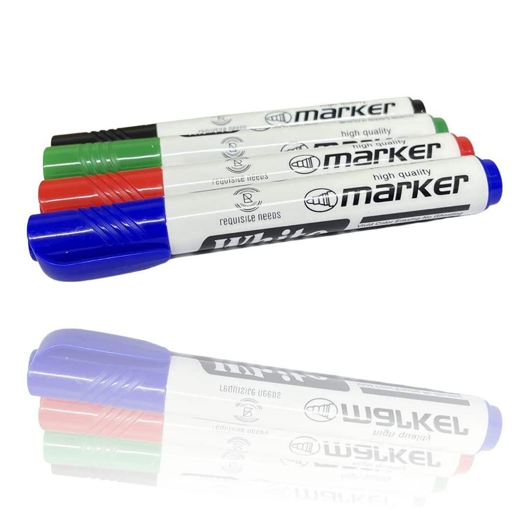 REQUISITE NEEDS Dry Erase Markers - Fine Tip, Low Odor, Vivid Color | 4 Pack Set 1