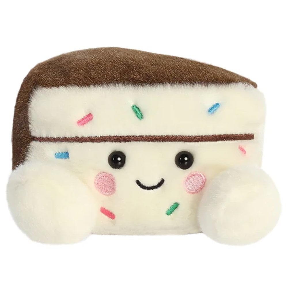 AURORA Palm Pals Sprinkles Cake Slice Soft Toy - 5 Inches, Bean Filled, Eco-Friendly