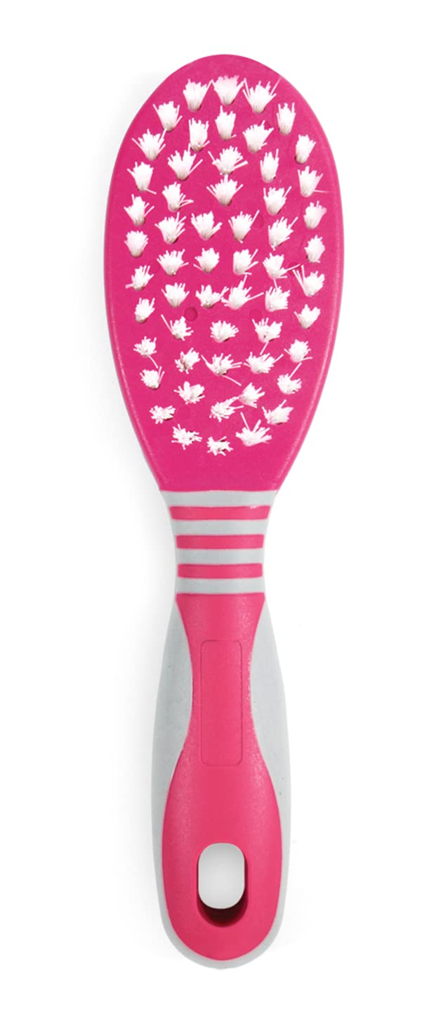 Ancol Ergo Grooming Brush - Easy to Clean, Detangler, Shine Enhancement | Clear Plastic
