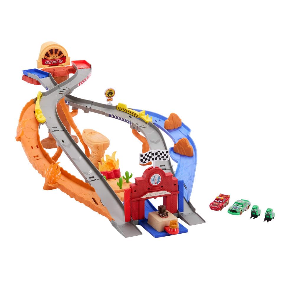 Mattel Disney and Pixar Cars Playset - Lightning McQueen & Chick Hicks Race & Rescue Action Toy 2