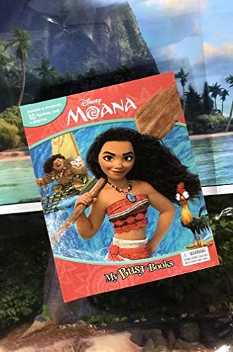 Disney Princess Phidal Moana My Busy Book | Board Book | 10 Figurines & Playmat 3