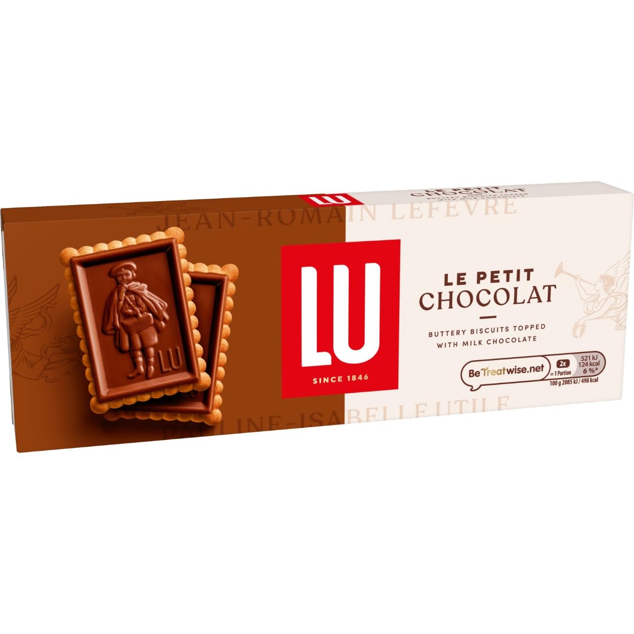 LU Le Petit Chocolat Milk Chocolate Coated Biscuits, Classic French Buttery 3
