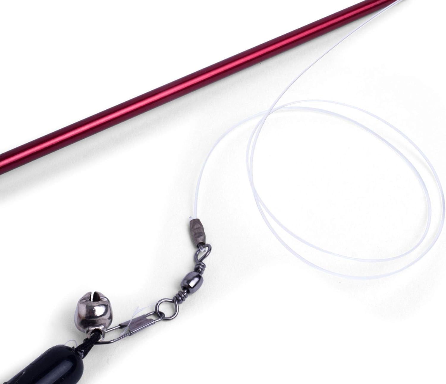 Petface Retractable Feather and Bell Wand Cat Toy - Interactive Teaser | Portable 3
