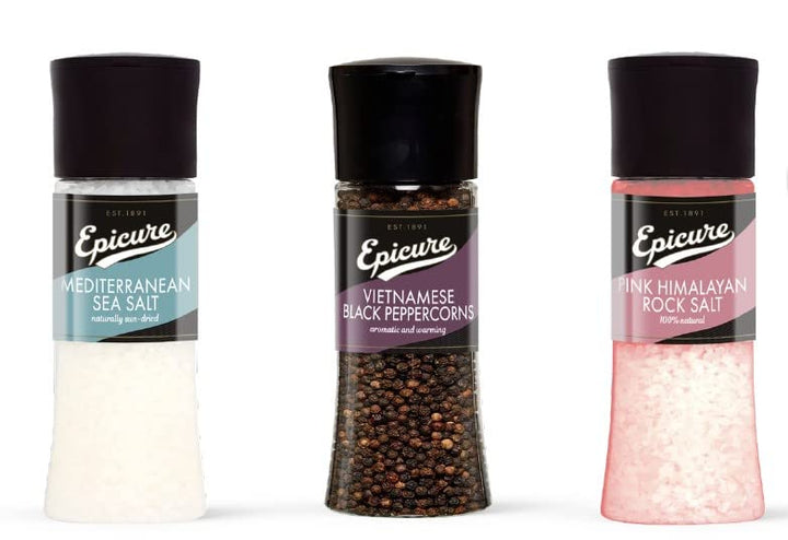 Epicure - Pink Himalayan Rock Salt Freshly Ground Seasoning Grinders, 320 g