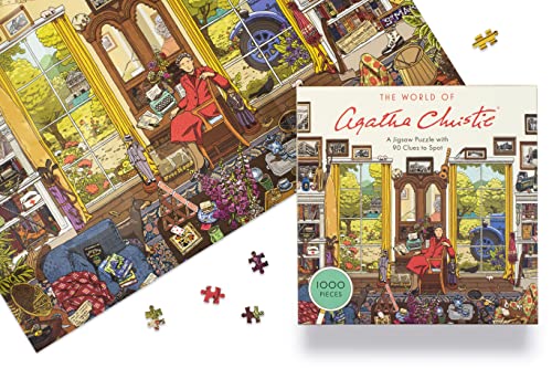 The World of Agatha Christie - 1000-Piece Jigsaw Puzzle Featuring Poirot, Miss Marple & Classic Mysteries