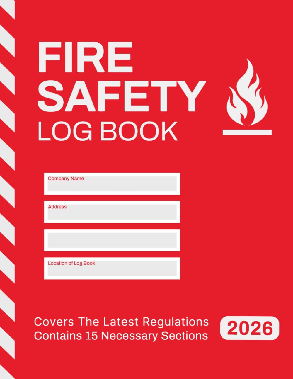 Golden Owl Press Fire Safety Log Book - 15 Sections for Inspections & Testing | Paperback 1
