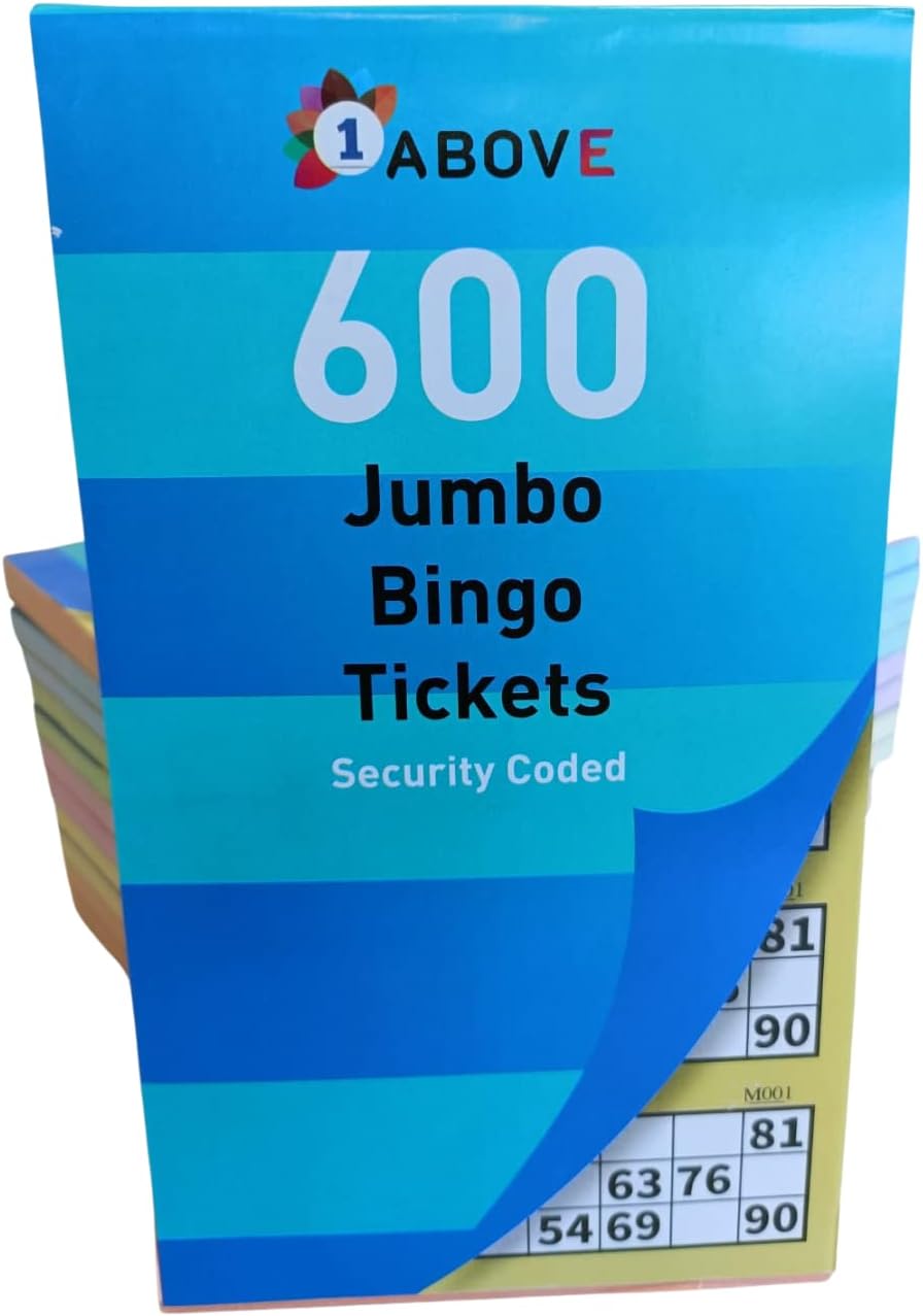 1ABOVE Bingo Tickets Stationery Multi Fun Books Pages Jumbo 3