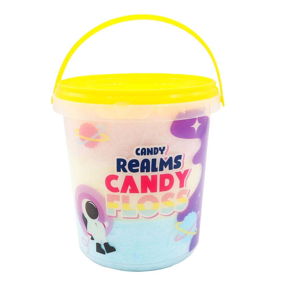 Candy Realms Floss Clouds Bucket, Fruit Flavoured Spun Sugar Classic | 50 g (Pack of 6) 2