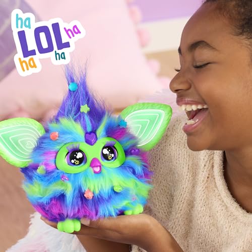 Furby Galaxy Glow in the Dark Interactive Plush Toy - English Version, 6+ Years