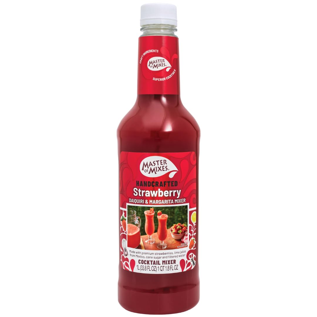 Master of Mixes Strawberry Daiquiri Cocktail Mixer - 1 Litre | Made with Real Strawberries & Lime Juice