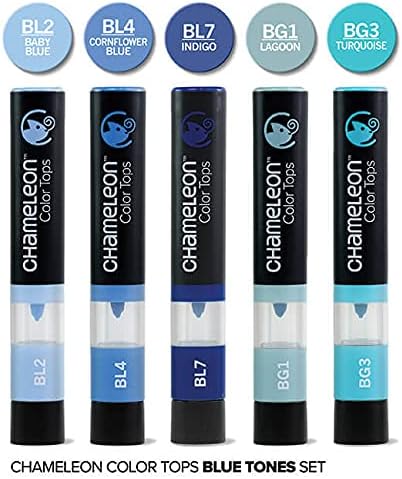 Chameleon - Blue Tones Color Blending Set Color Tops (BL2, BL4, BL7, BG1, BG3)