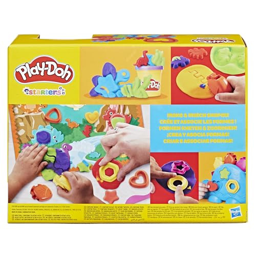 Play-Doh Shapes & Colours Dinosaur Toy - Preschool Creative Playset for Ages 3+