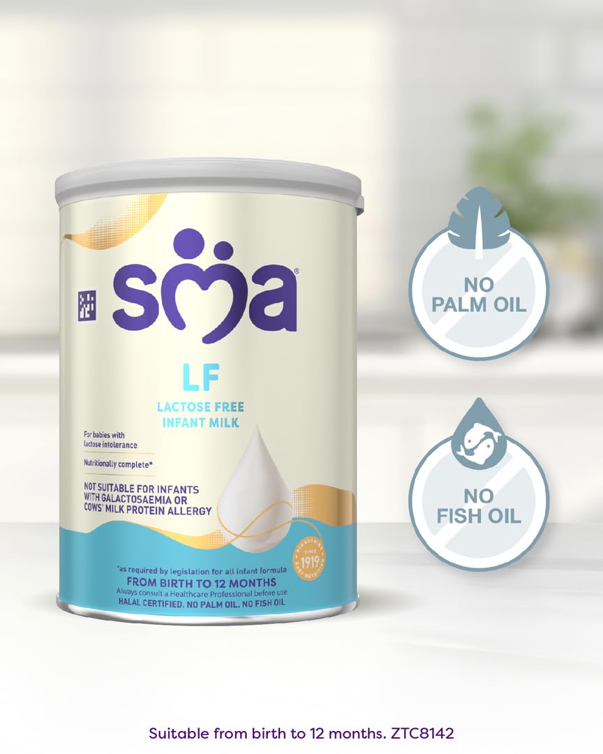 SMA Nutrition LF Lactose-Free Infant Milk Powder Formula - From Birth, 400g 3