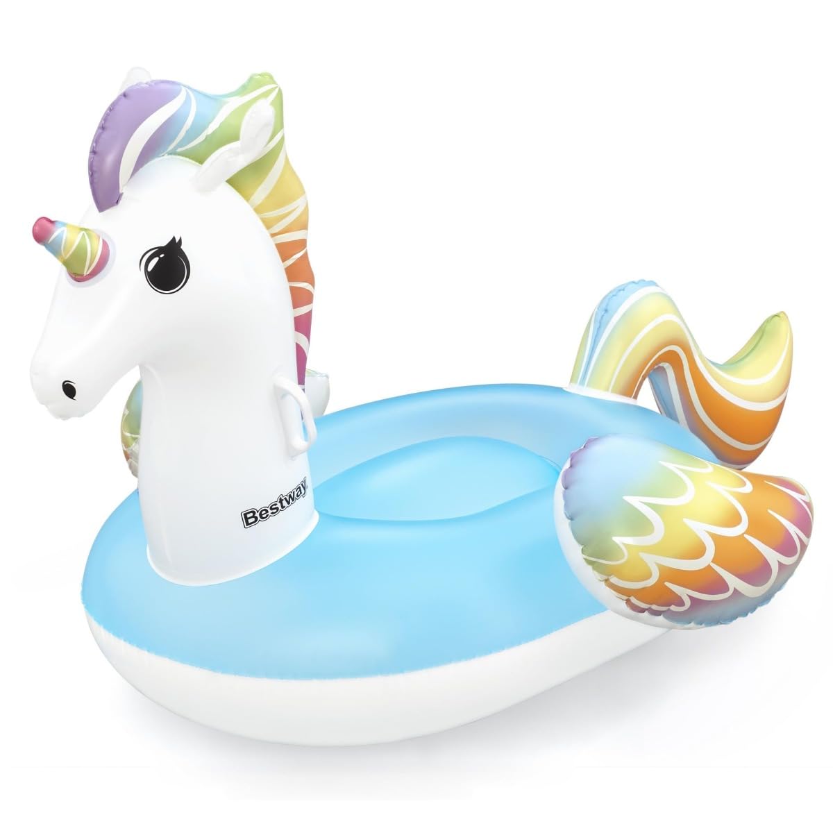 Bestway Inflatable Unicorn Ride-On - Giant Pool Float | Ages 3+ | 1.55 m x 1.19 m 1