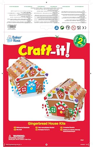 Baker Ross Gingerbread House Craft Kit - Christmas Arts & Crafts for Kids 17