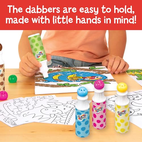 Galt Dot & Dab Craft Kit for Kids - Mess-Free Dot Art Set with 7 Anti-Leak Dabbers 8