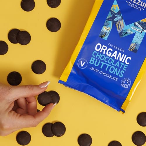 Montezuma Organic 74% Cocoa Dark Chocolate Buttons, Gluten Free, 120g