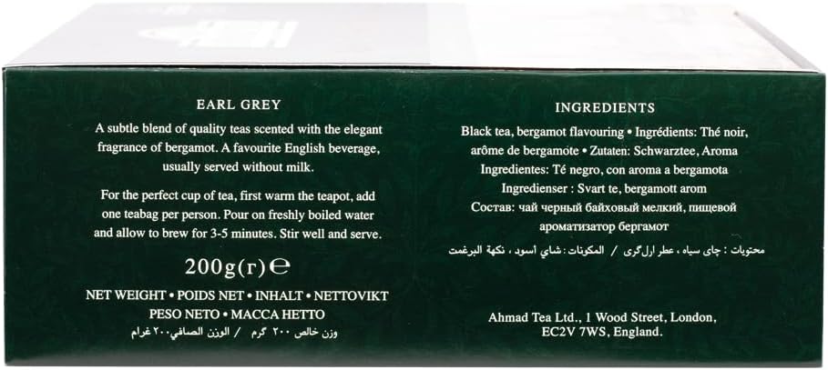 Ahmad Tea - Earl Grey Black Tea (100 Teabags) 4