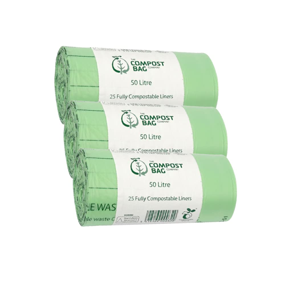 The Compost Bag Company - 50L Compostable Bin Liners 25 Pack