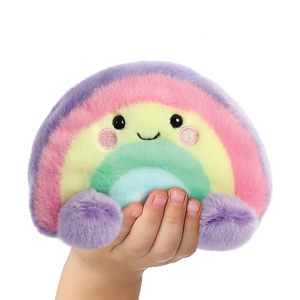 AURORA Palm Pals Vivi Rainbow Soft Toy - 5In, Pink/Purple/Yellow | Collectible 2