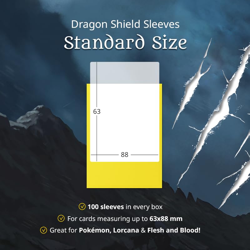 Dragon Shield Standardhüllen, mattweiß – 100 Stück Kartenhüllen für Sammelkartenspiele 8