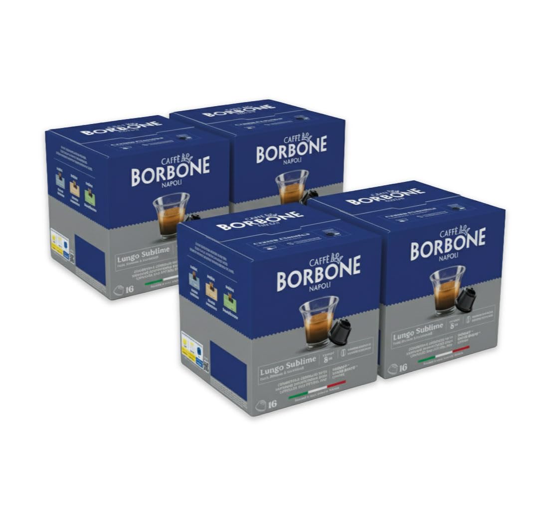 Caffè Borbone Lungo Sublime Coffee Capsules - 64 Count | 100% Arabica | Intensity 6/10 1