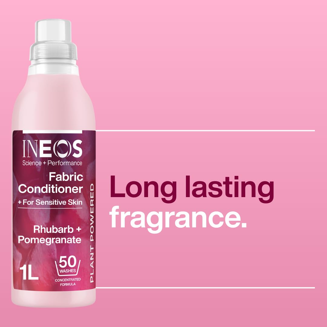 Ineos Next-Gen Long Lasting Fabric Conditioner Rhubarb + Pomegranate | 1 Litre | 100 Washes 7