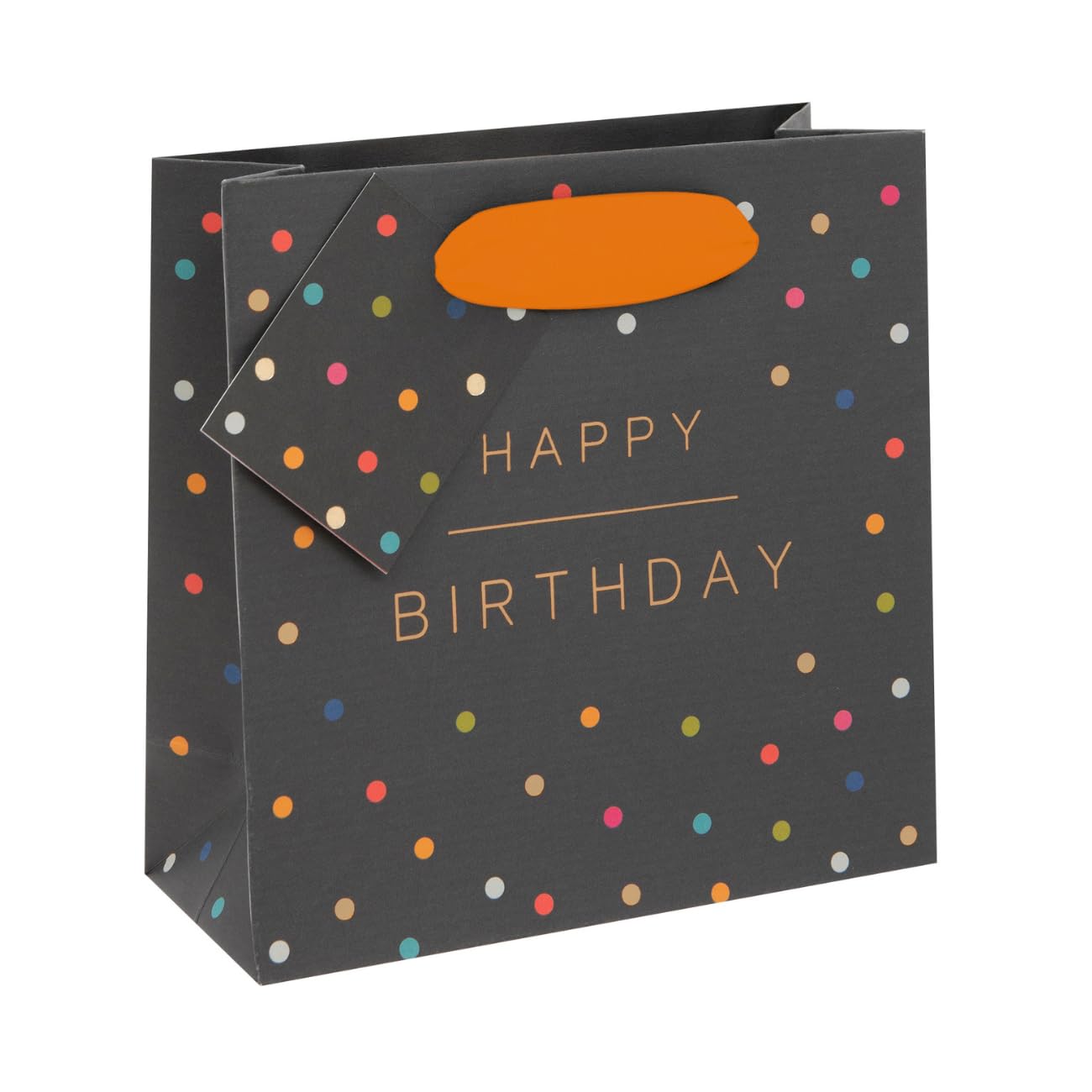 Glick Luxury Small Gift Bag - Happy Birthday Spots | 14cm x 14cm x 6cm | 210 GSM Paper 1