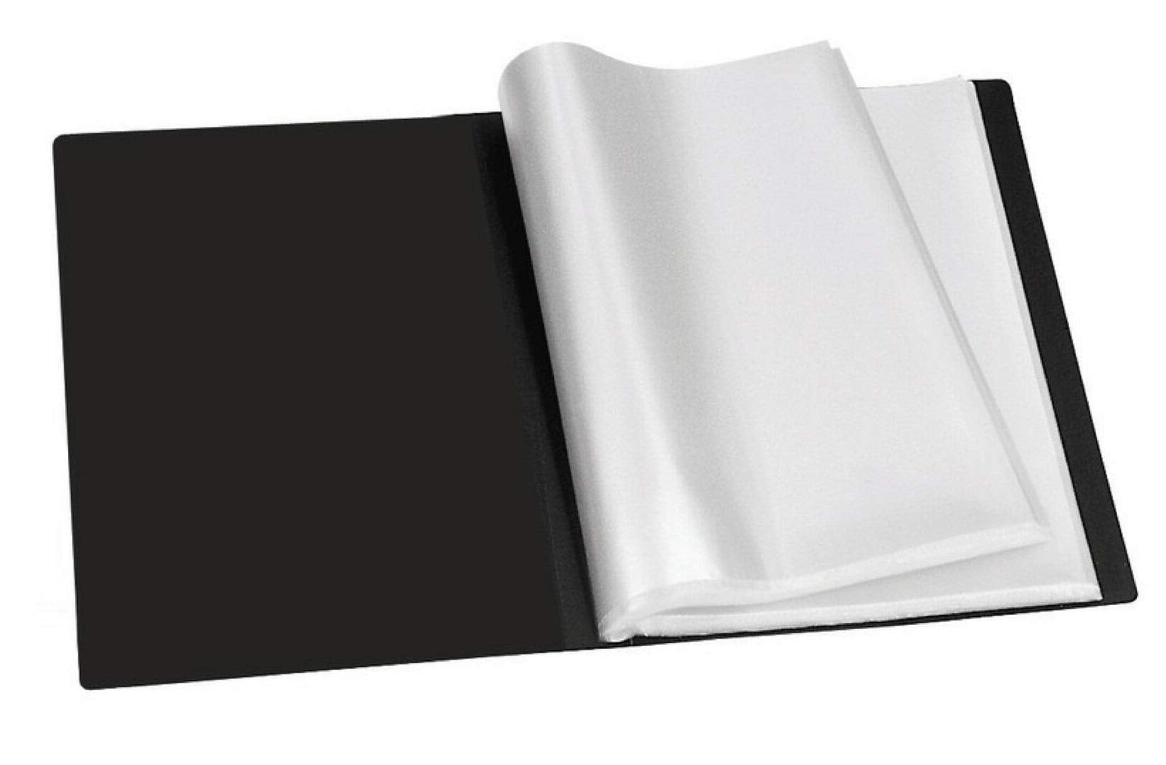 Habercrafts A4 Display Book Folder - 20 Pockets (40 Views) | Pack of 3 | Black 7