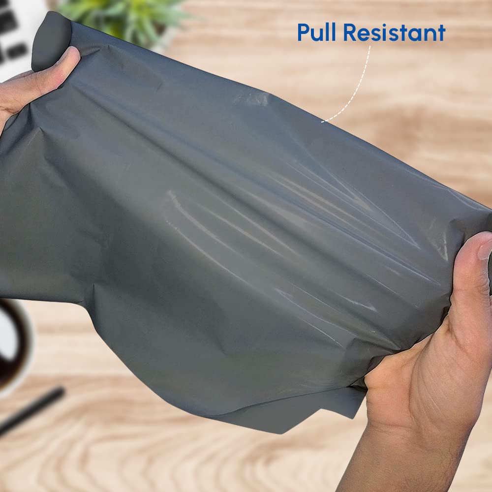1ABOVE Grey Poly Postal Mailing Bags - 50 Pack | 12x16 Inch | Water Resistant & Tear-Proof 5