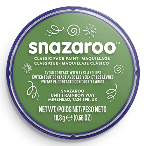 Snazaroo - Grass Green Classic Face Paint (18 ml) Pack of 5