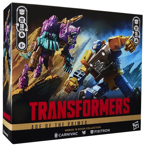 Transformers Age of the Primes Wreck ‘n Doom Collection Fisitron and Carnivac Action Figures 16