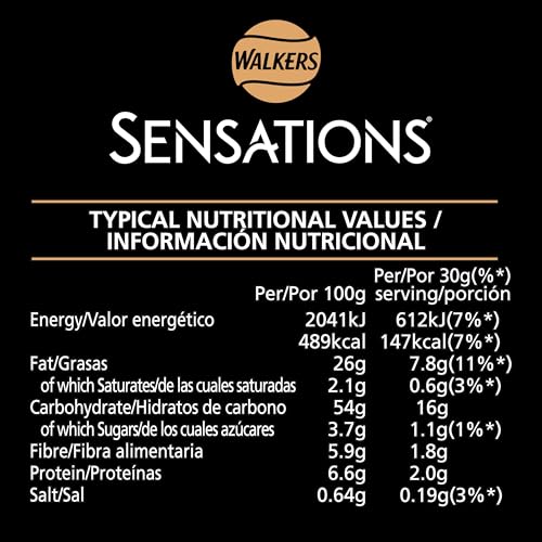 Sensations Thai Sweet Chilli Flavour Crisps Sharing Bag 150g 4