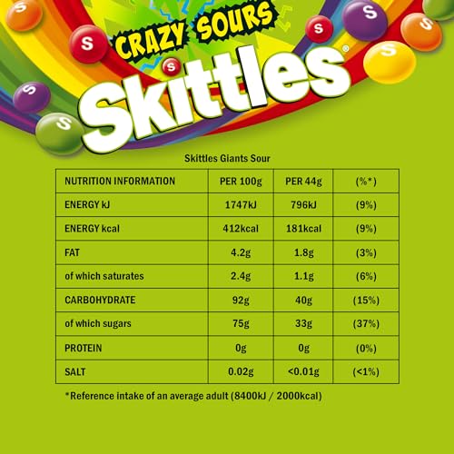 Skittles - Crazy Sour Giant Chews 132g
