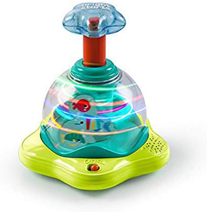Bright Starts Press & Glow Spinner - Light-Up Musical Activity Toy for 6+ Months 1